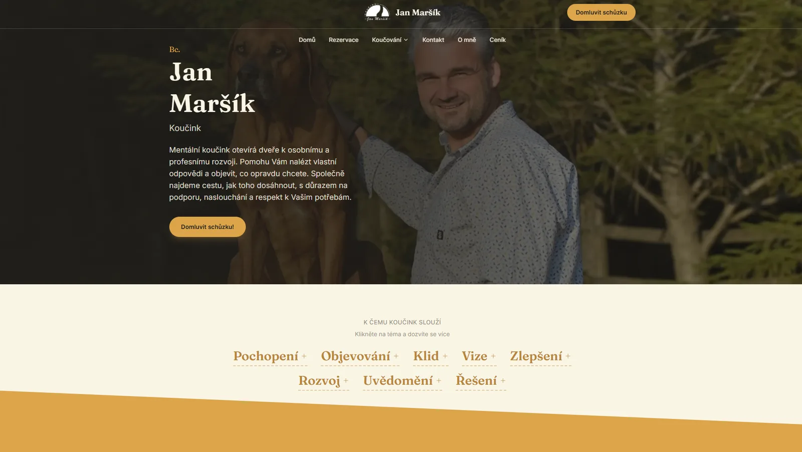 JM Koučing Web - Profesionální webové stránky pro koučink