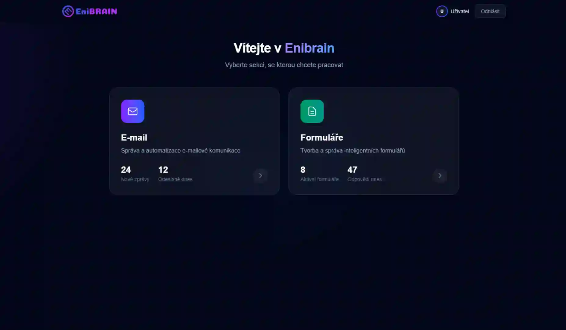 EniBRAIN - Webová aplikace na správu webu