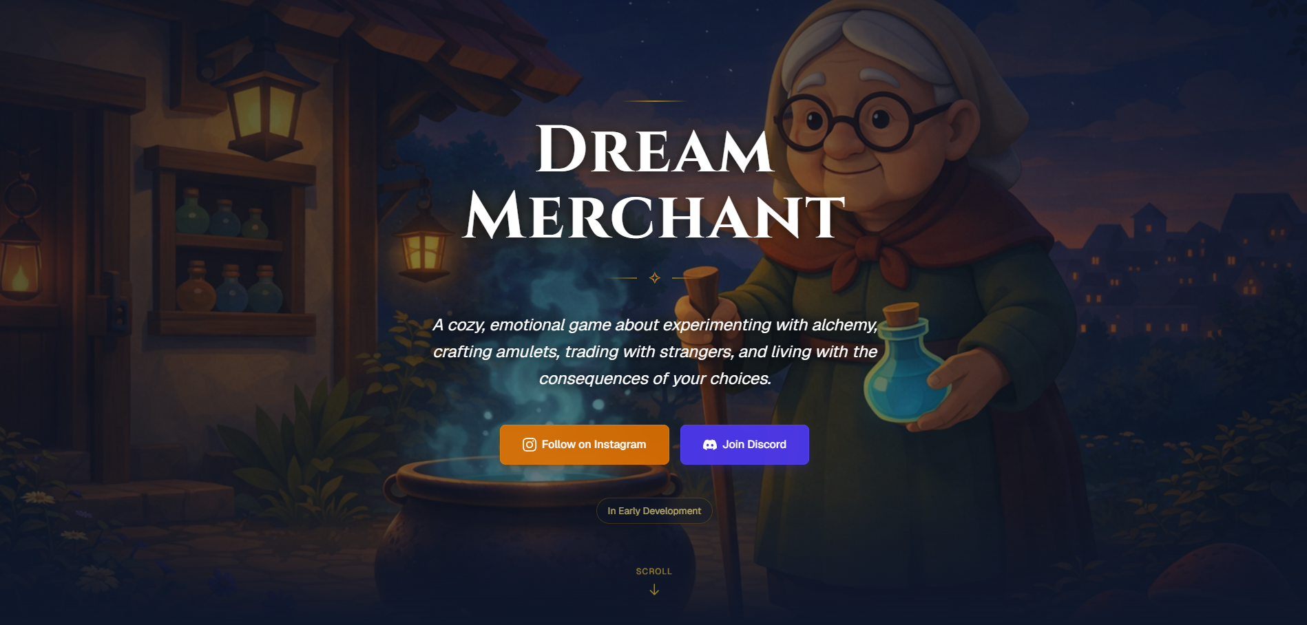 Dream Merchant Web - Web pro hru Dream Merchant